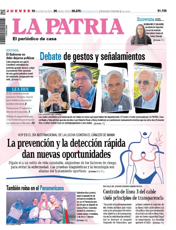 Portada 19 de octubre del 2023