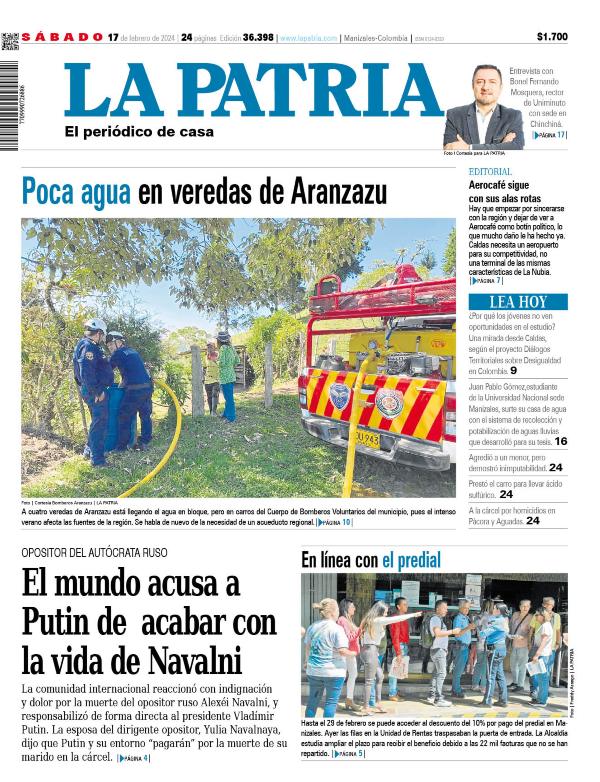 Portada 17 de febrero del 2024