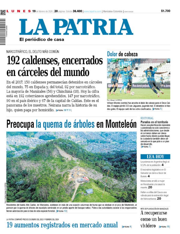 Portada 19 de febrero del 2024