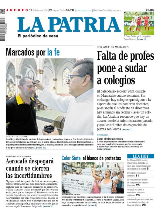 Portada 15 de febrero del 2024