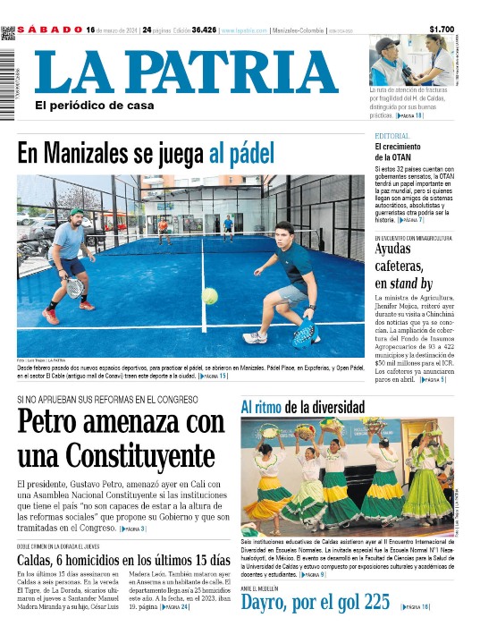 Portada 16 de marzo del 2024