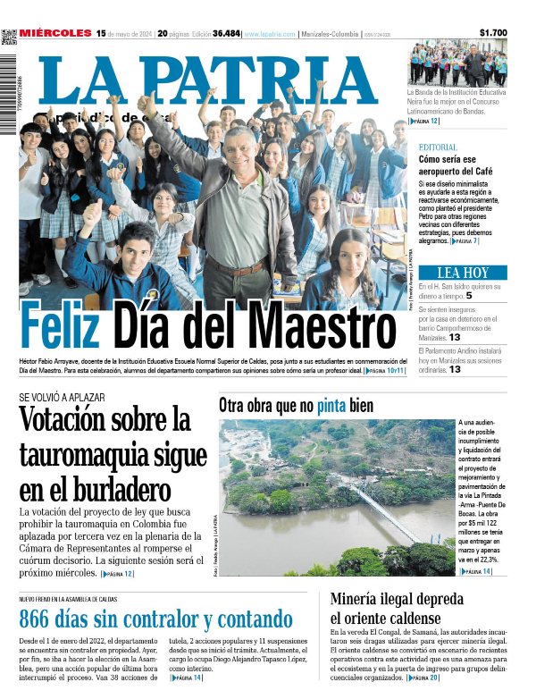 Portada 15 de mayor del 2024