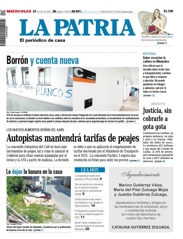 Portada 31 de julio del 2024