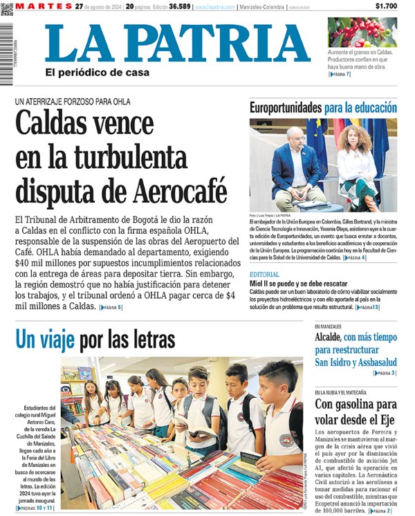 Portada 27 de agosto del 2024