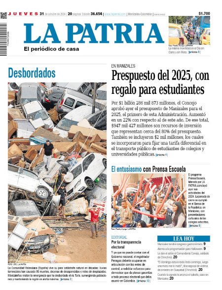 Portada 31 de octubre del 2024