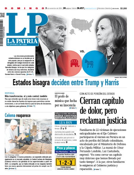 Portada 3 de noviembre del 2024