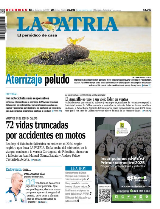 Portada 13 de diciembre del 2024