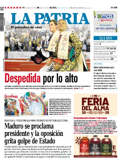 Portada 11 de enero del 2025