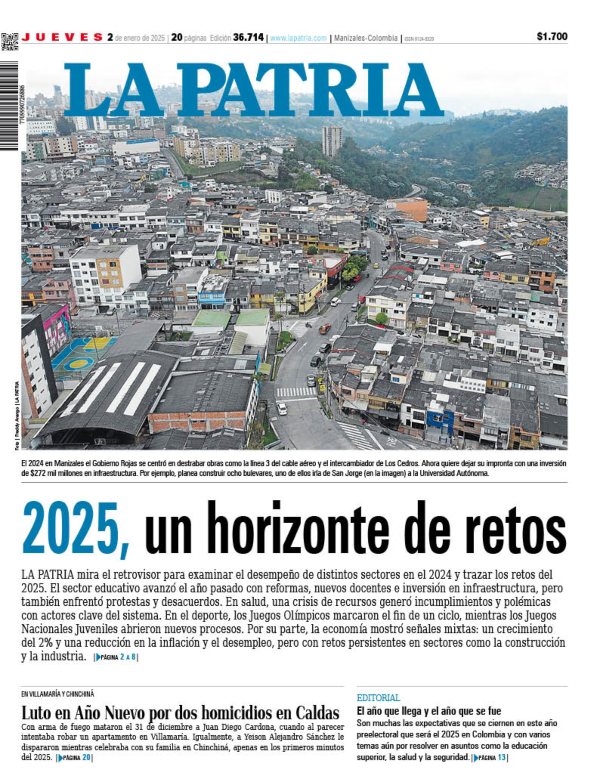 Portada 2 de enero del 2025