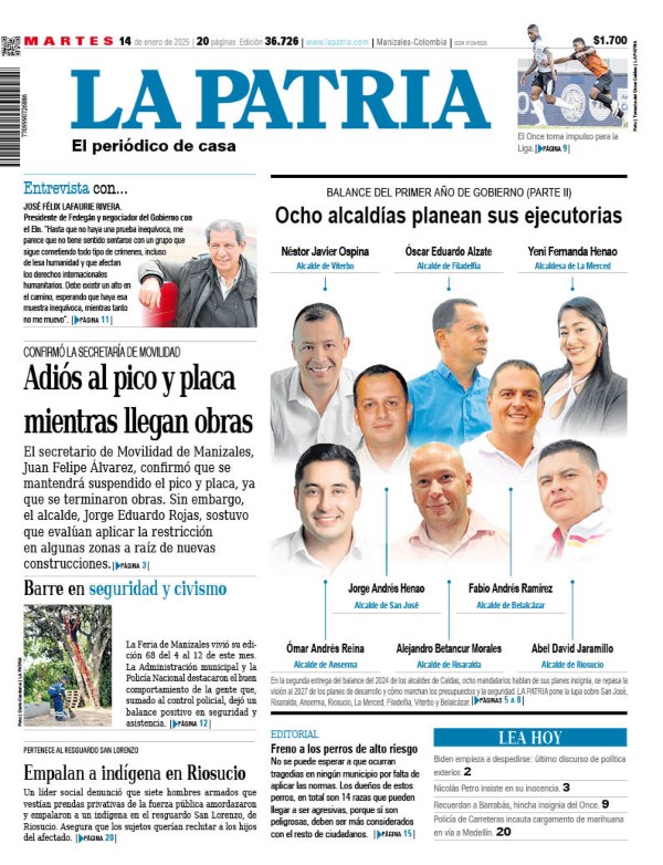 Portada 14 de enero del 2025