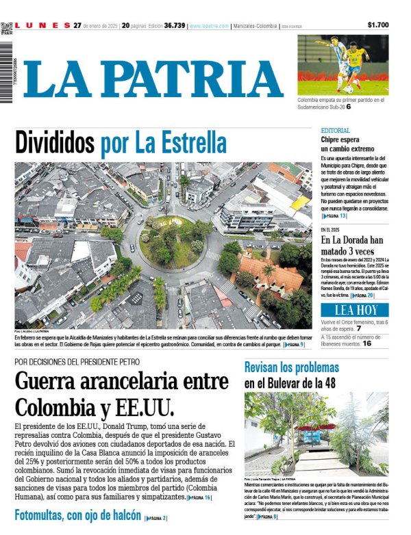 Portada 27 de enero del  2025