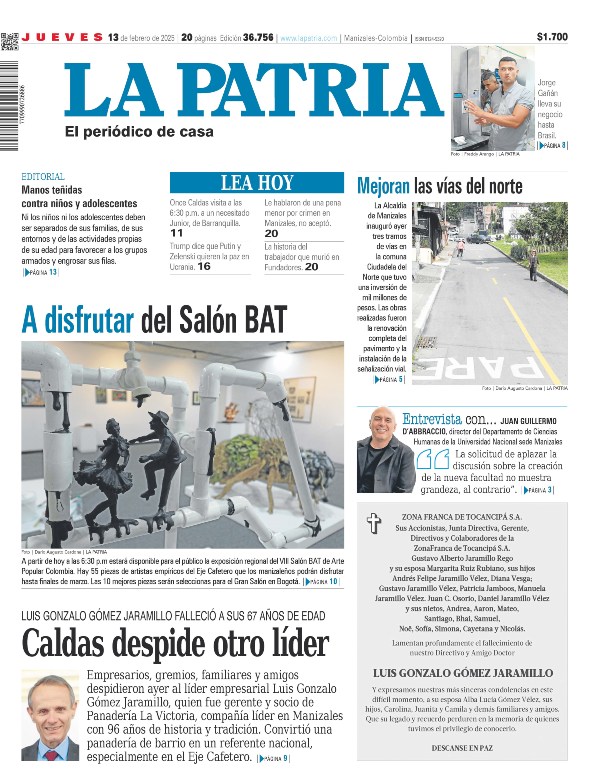 Portada 13 de febrero del 2025