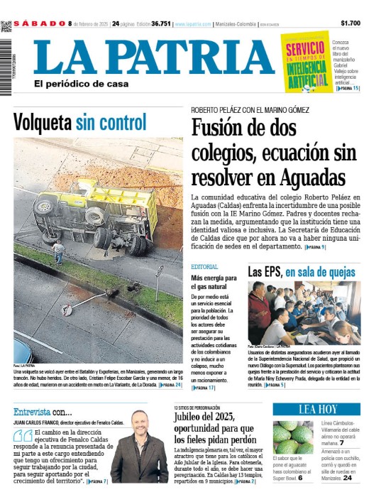 Portada 8 de febrero del 2025
