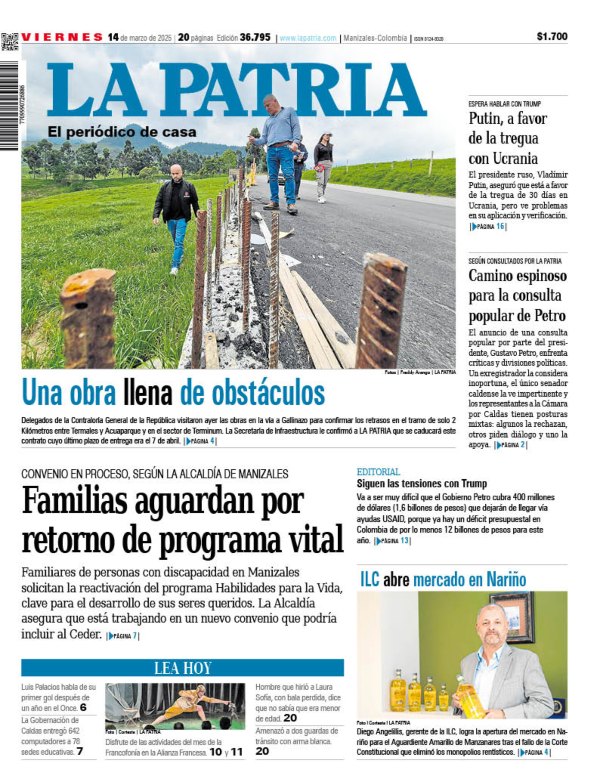 Portada 14 de marzo del 2025