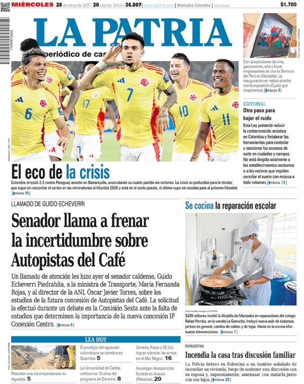 Portada 26 de marzo del 2025