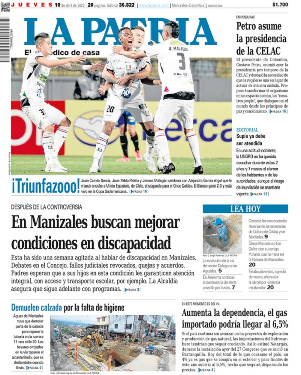 Portada 10 de abril del 2025