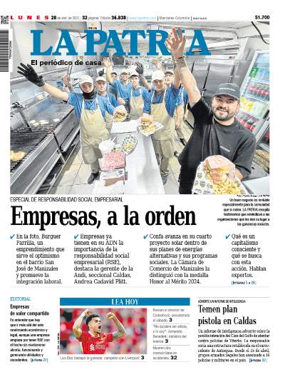 Portada 28 de abril del 2025