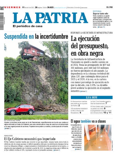 Portada 11 de abril del 2025