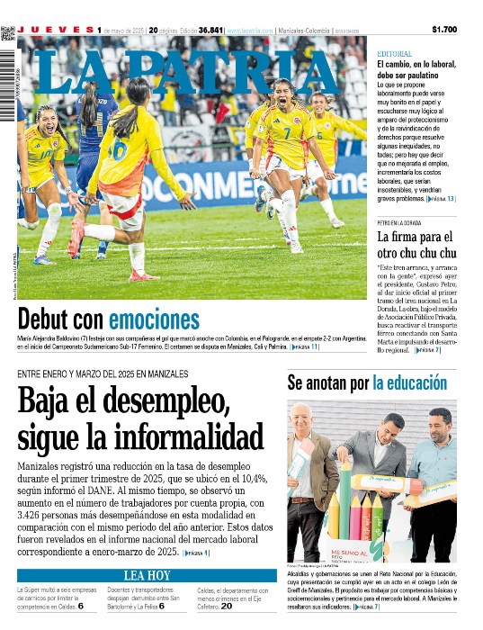 Portada 1 de mayo del 2025