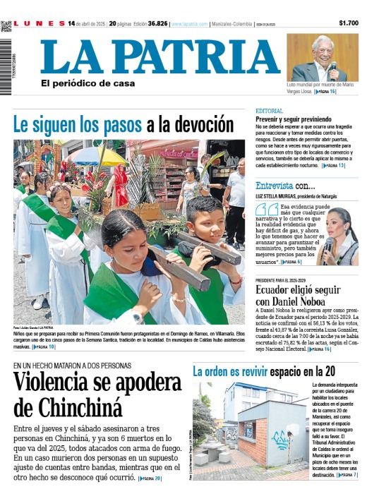 Portada 14 de abril del 2025