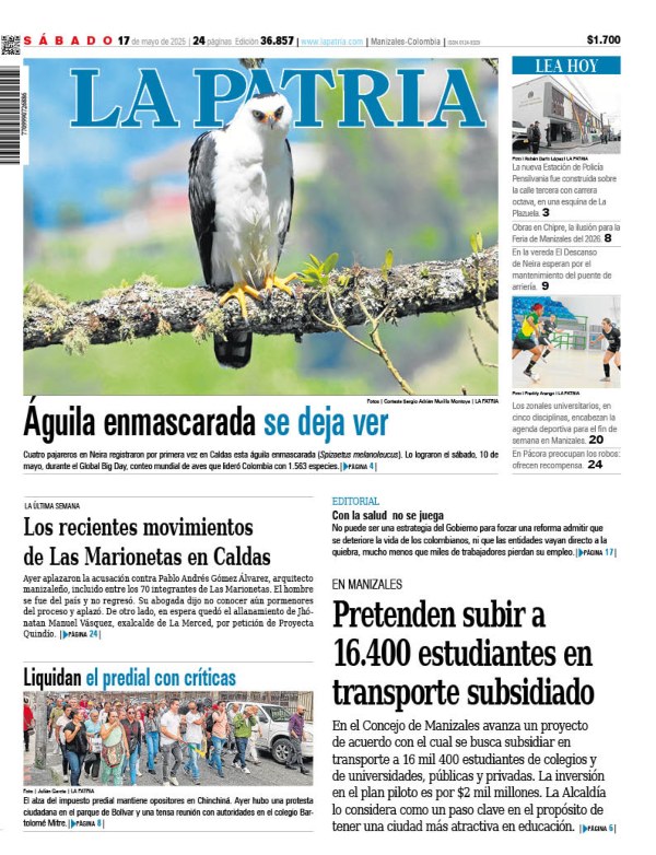 Portada 17 de mayo del 2025