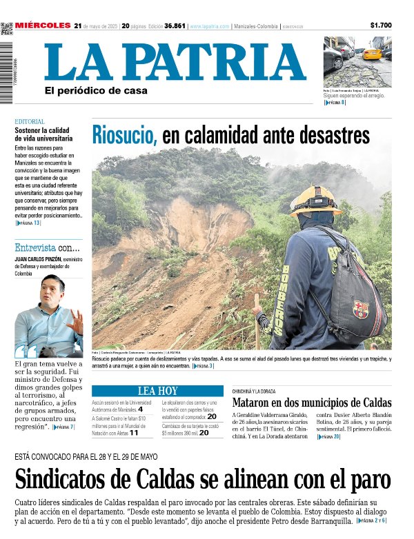 Portada 21 de mayo del 2025