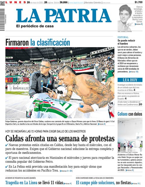 Portada 26 de mayo del 2025