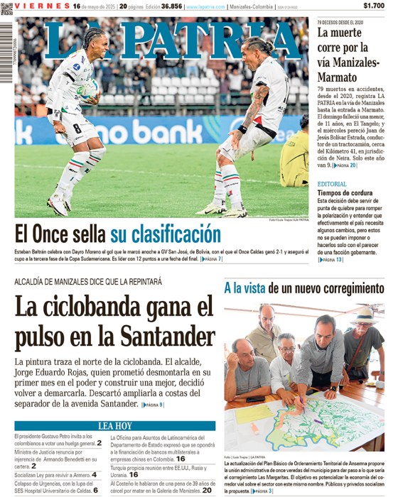 Portada 16 de mayo del 2025