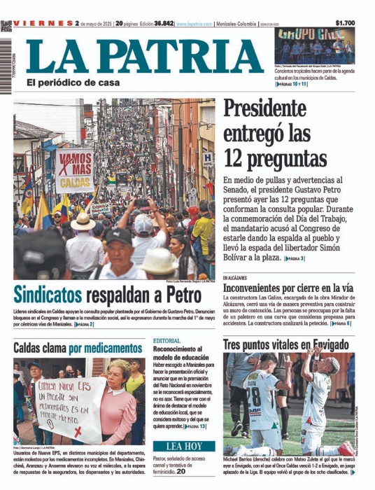 Portada 2 de mayo del 2025