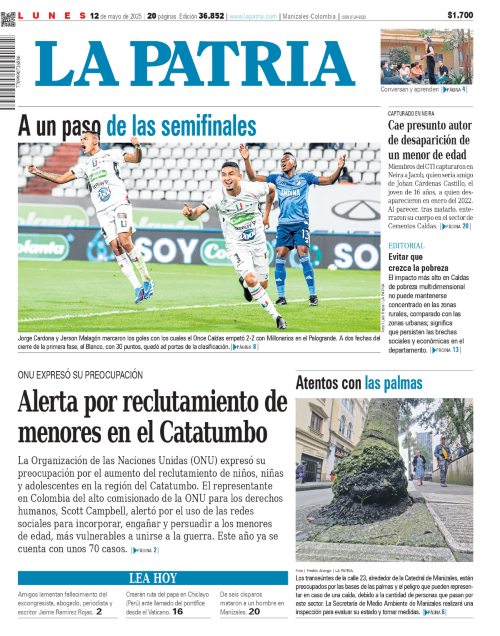 Portada 12 de mayo del 2025