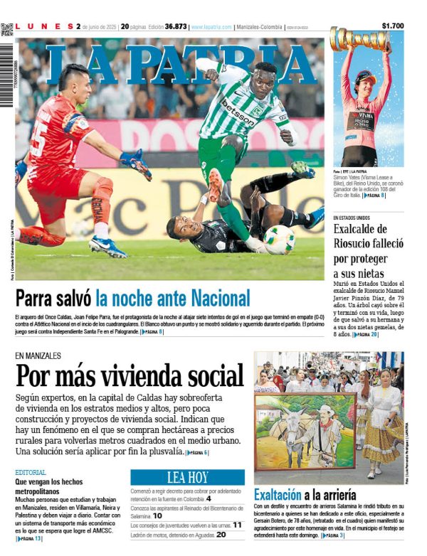 Portada 2 de junio del 2025