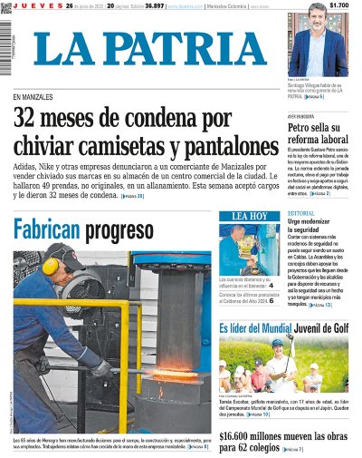 Portada 26 de junio del 2025