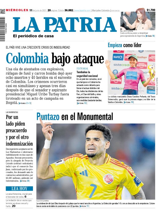 Portada 11 de junio del 2025