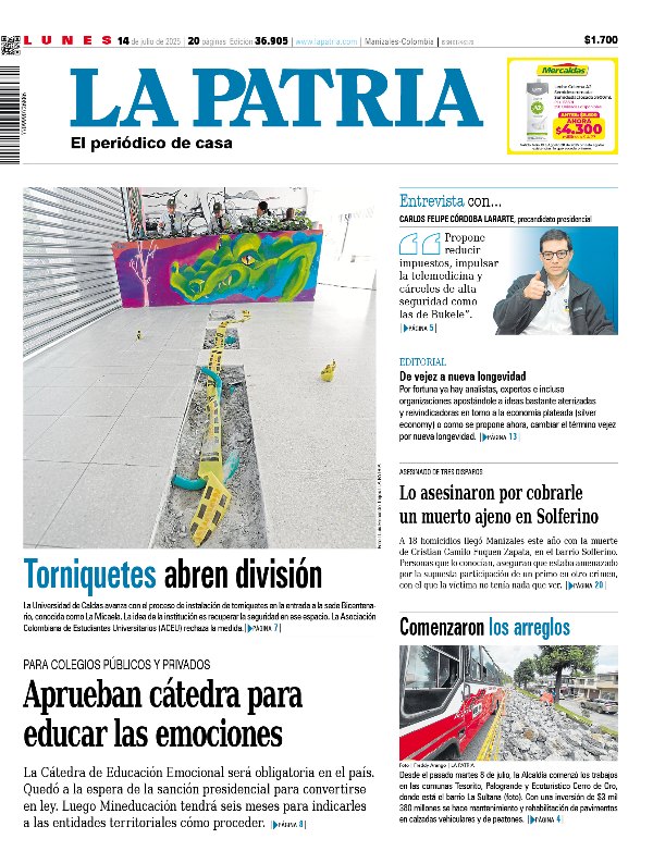Portada 14 de julio del 2025