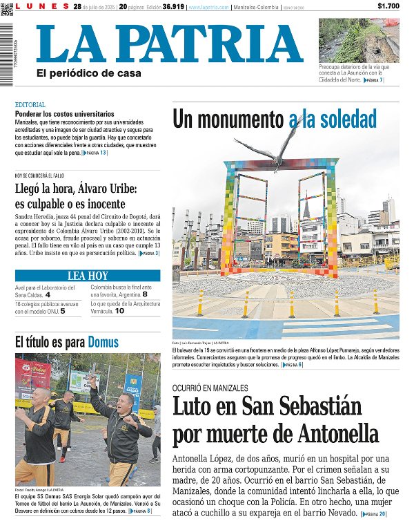 Portada 28 de julio del 2025