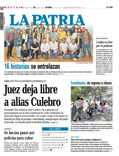 Portada 8 de julio del 2025