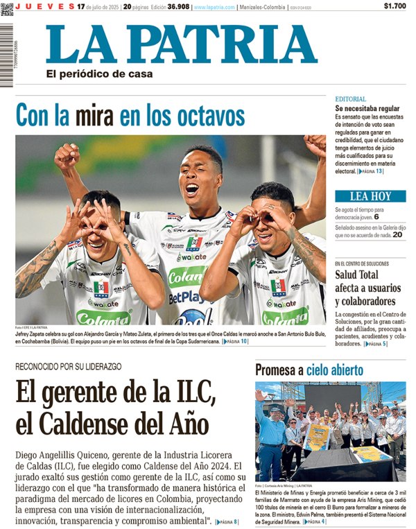 Portada 17 de julio del 2025