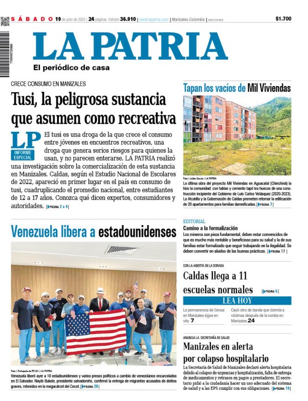 Portada 19 de julio del 2025