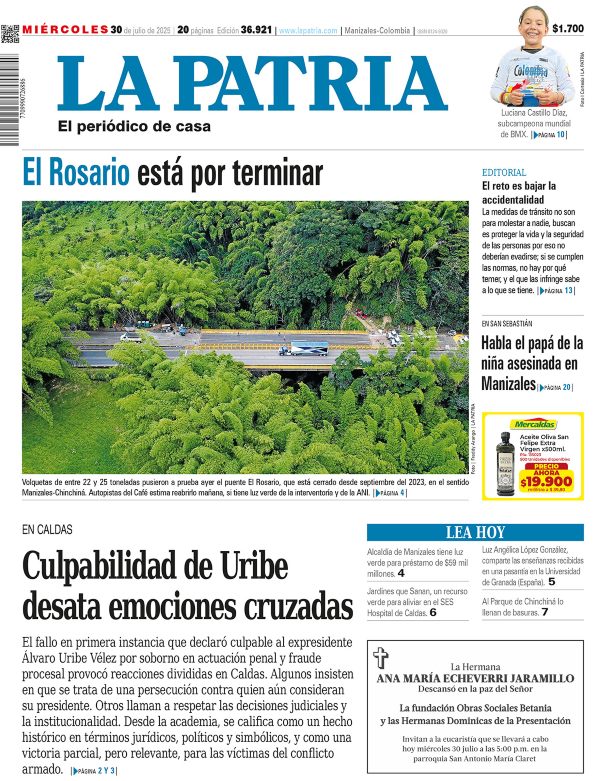 Portada 30 de julio del 2025