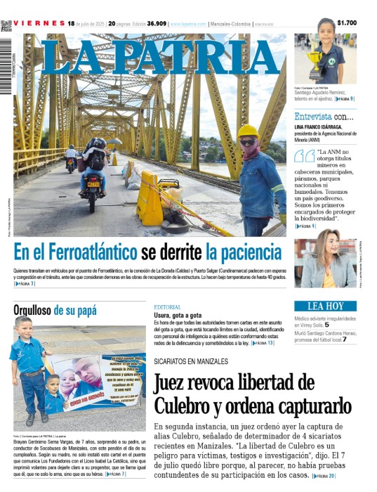 Portada 18 de julio del 2025