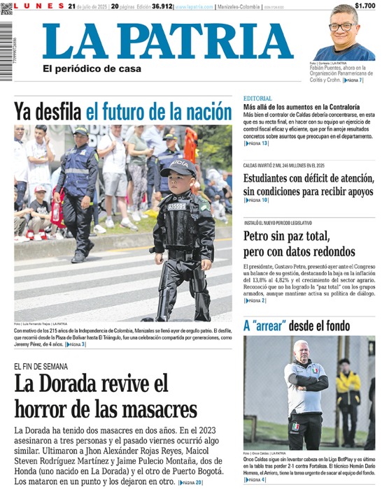 Portada 21 de julio del 2025