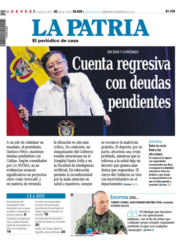 Portada 7 de agosto del 2025