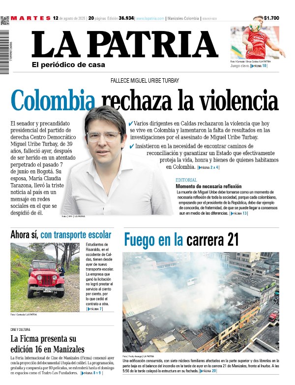 Portada 12 de agosto del 2025