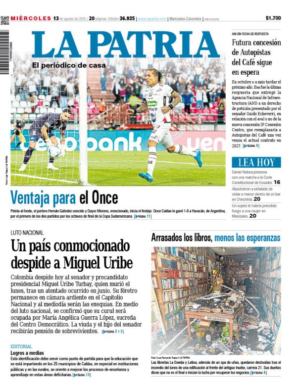 Portada 13 de junio del 2025