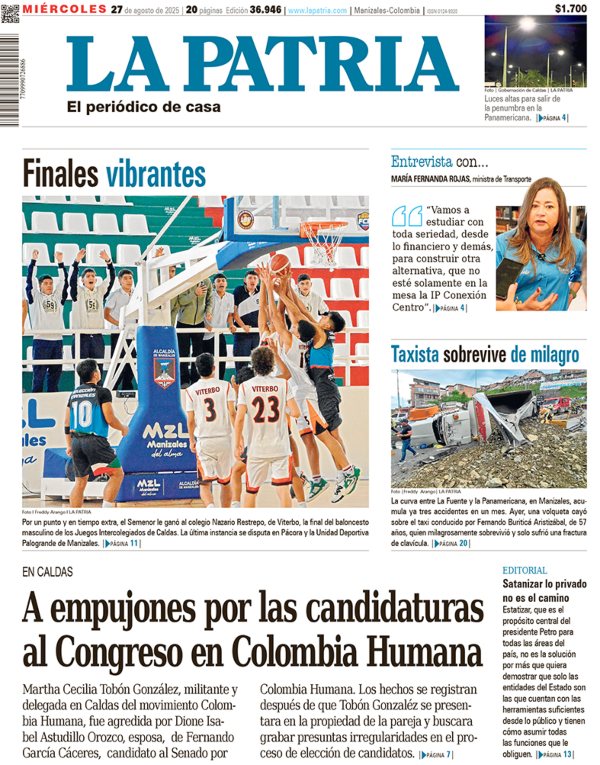 Portada 27 de agosto del 2025