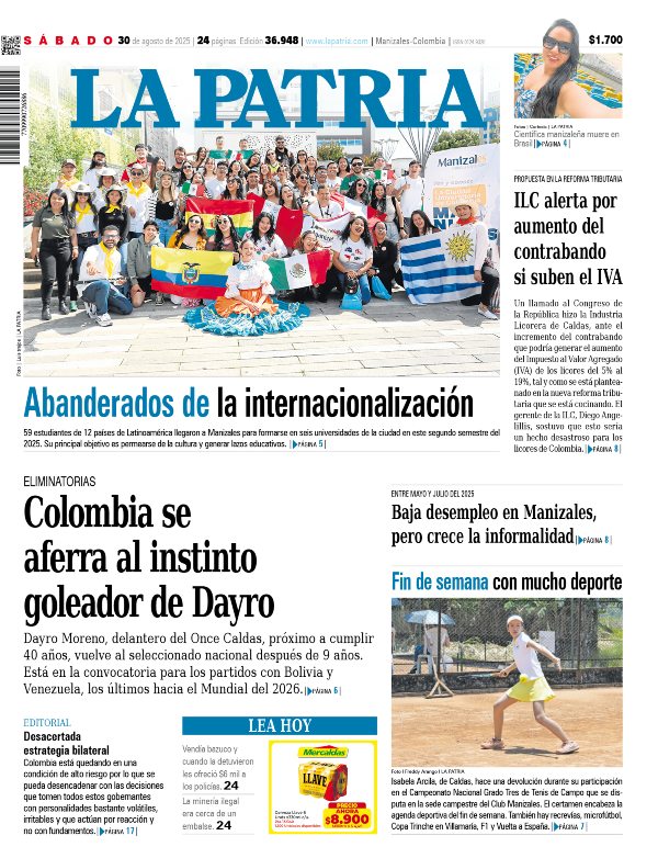 Portada 30 de agosto del 2025