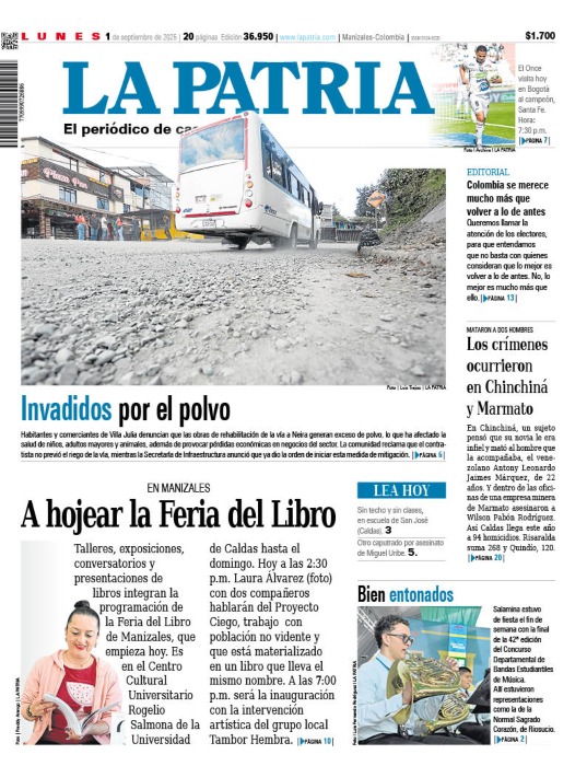 Portada 1 de septiembre del 2025