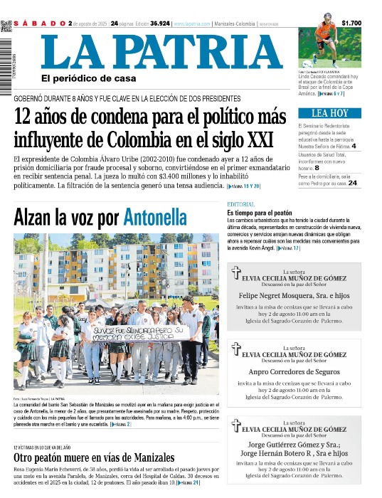 Portada 2 de agosto del 2025