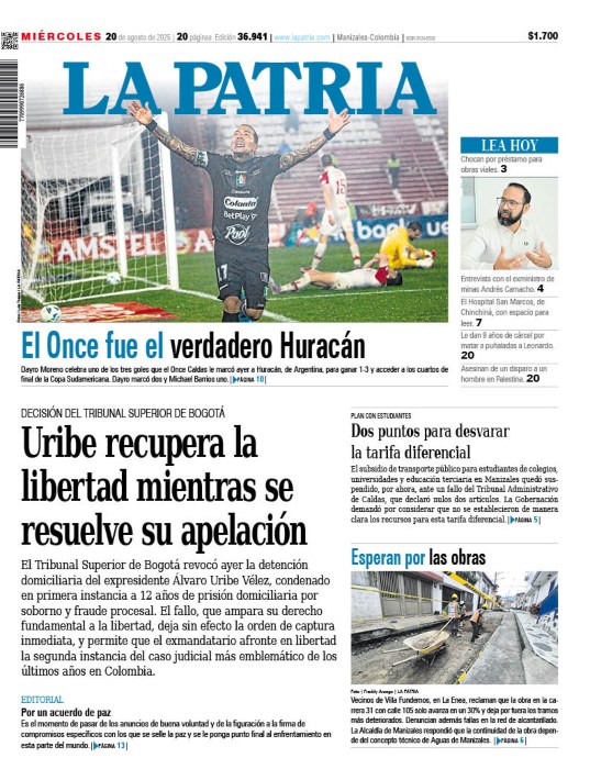 Portada 20 de agosto del 2025