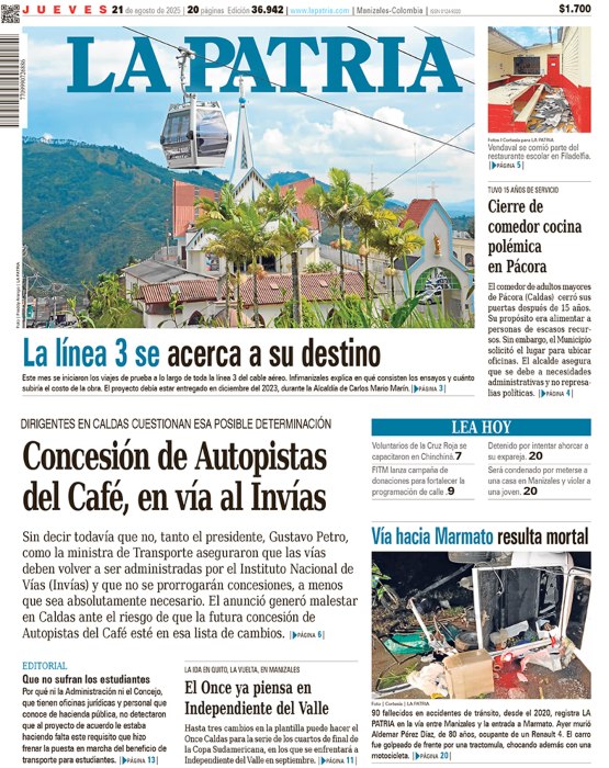 Portada 21 de agosto del 2025